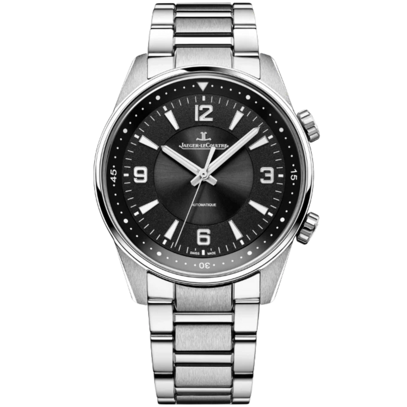 POLARIS AUTOMATIC 41 MM STAINLESS STEEL WITH BLACK SUNBURST GRAINED DIAL - Jaeger-LeCoultre