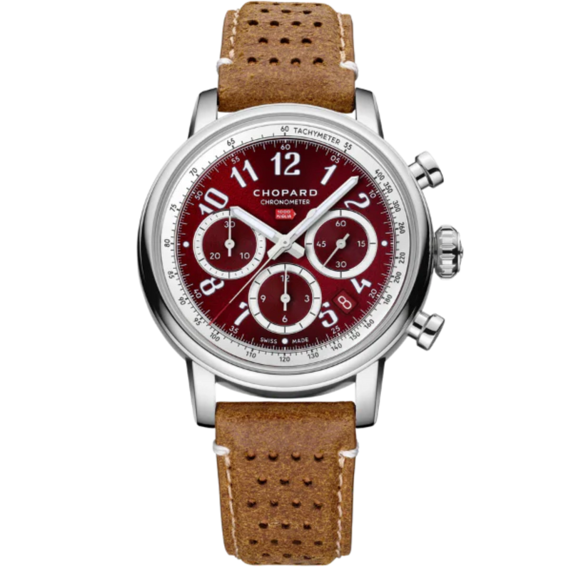 MILLE MIGLIA CLASSIC CHRONOGRAPH 40 MM CHOPARD LUCENT STEEL™ WITH "ROSSO AMARENA" RED DIAL - Chopard