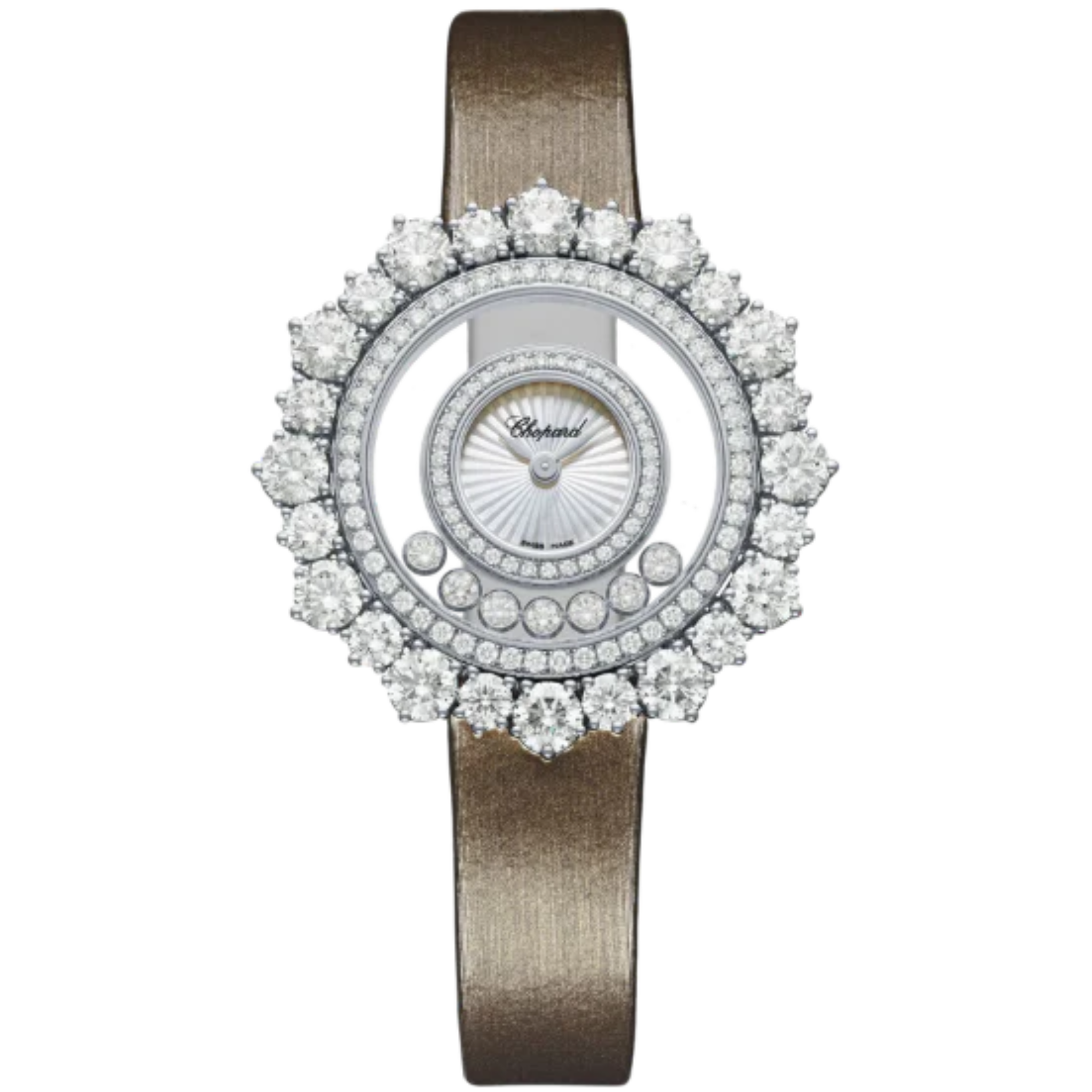 HAPPY DIAMONDS JOAILLERIE 36 MM ETHICAL WHITE GOLD WITH MOTHER OF PEARL DIAL - Chopard