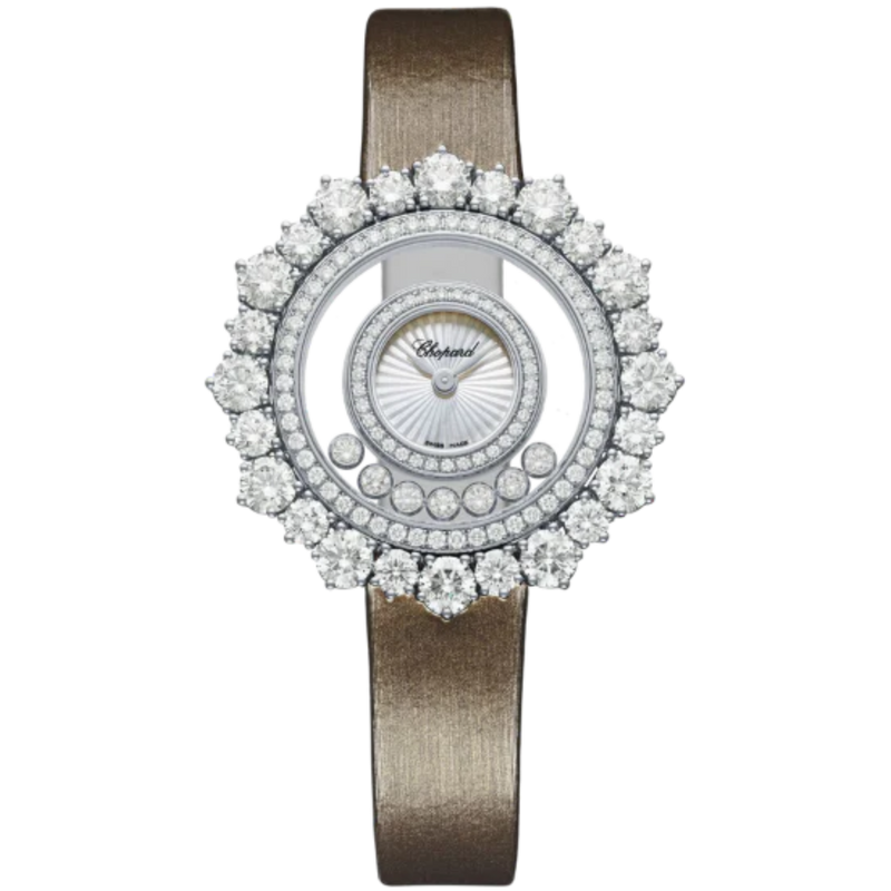 HAPPY DIAMONDS JOAILLERIE 36 MM ETHICAL WHITE GOLD WITH MOTHER OF PEARL DIAL - Chopard