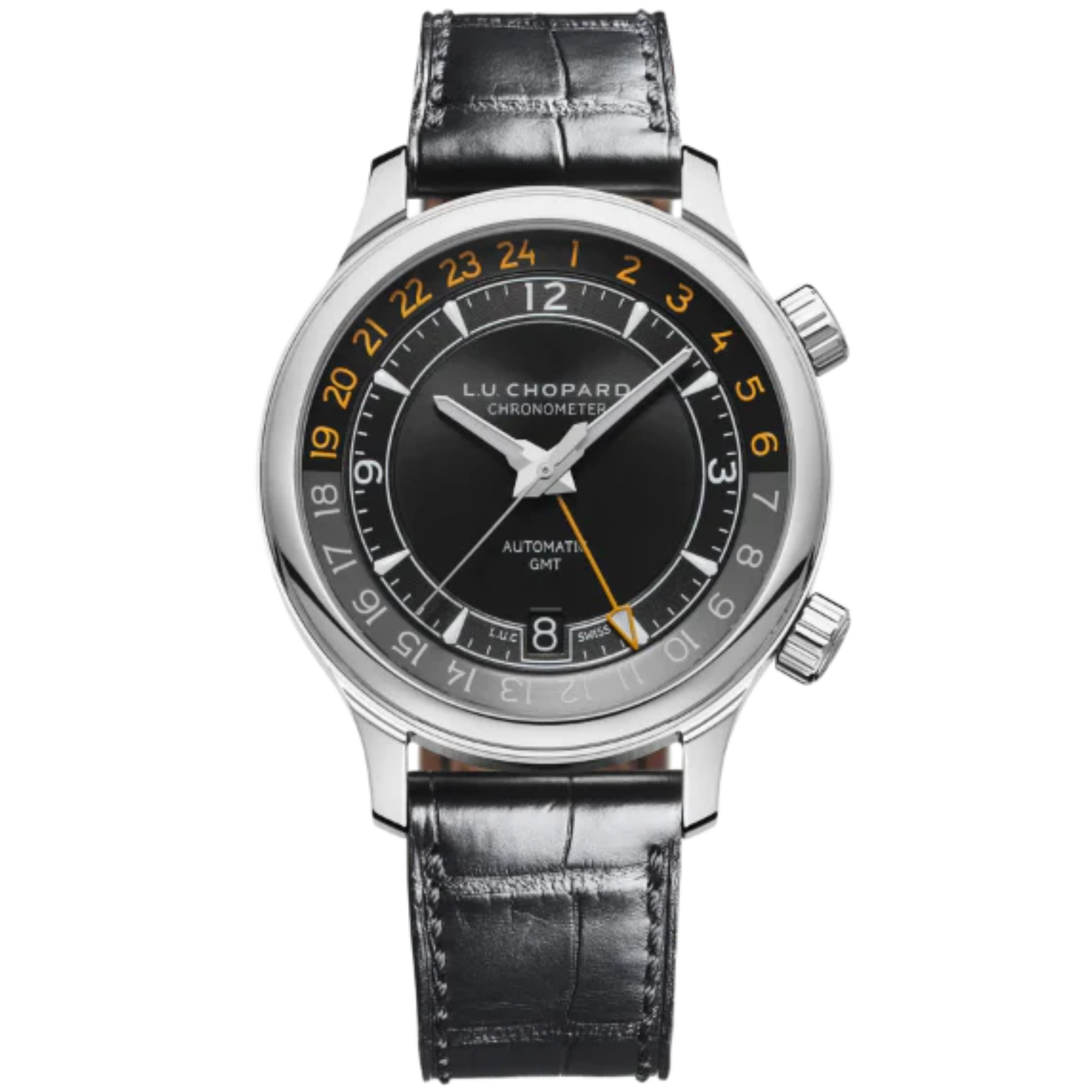 L.U.C GMT ONE 42 MM LUCENT STEEL™ WITH BLACK DIAL - Chopard