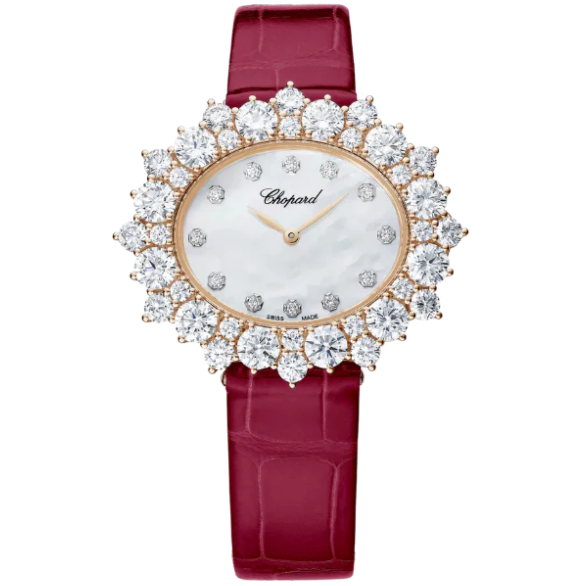 L’HEURE DU DIAMANT OVAL MEDIUM 36 MM ETHICAL ROSE GOLD WITH MOTHER OF PEARL DIAL - Chopard