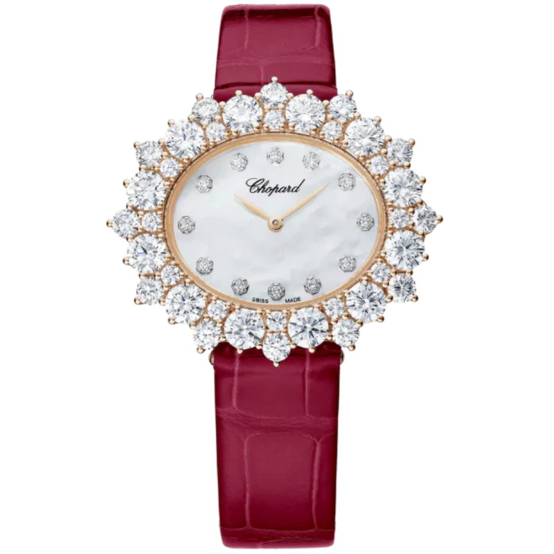 L’HEURE DU DIAMANT OVAL MEDIUM 36 MM ETHICAL ROSE GOLD WITH MOTHER OF PEARL DIAL - Chopard