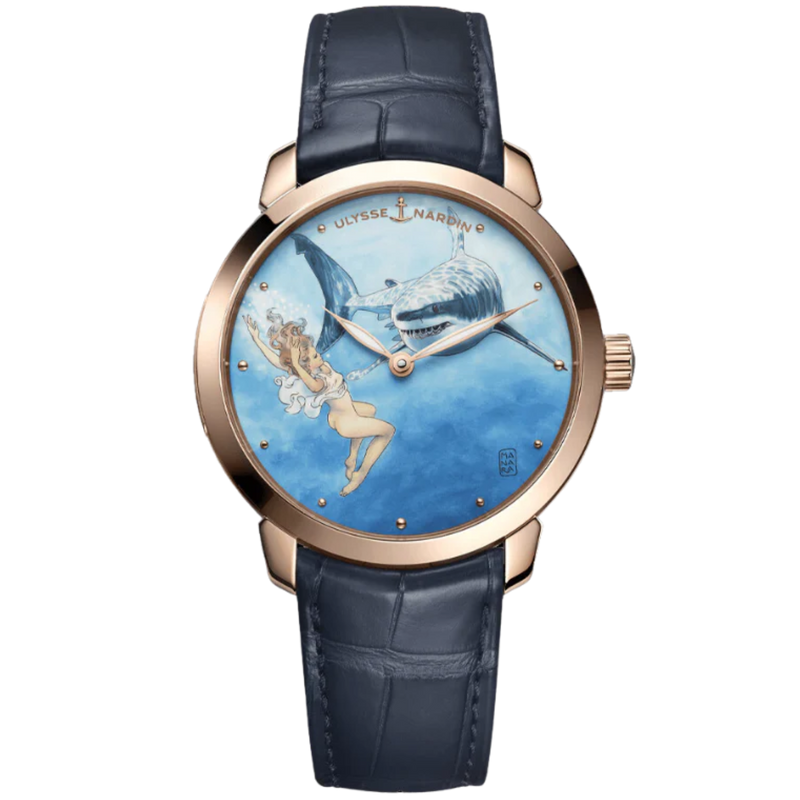 CLASSICO MANARA MANUFACTURE 40 MM ROSE GOLD WITH BLUE DIAL - Ulysse Nardin