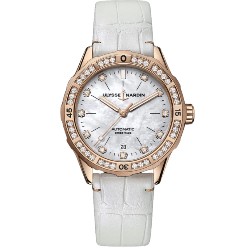 DIVER 39 MM ROSE GOLD WITH MOTHER OF PEARL DIAL - Ulysse Nardin