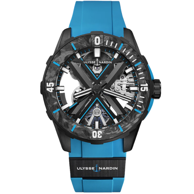 DIVER X SKELETON AZURE 44 MM TITANIUM WITH OPENWORKED DIAL - Ulysse Nardin