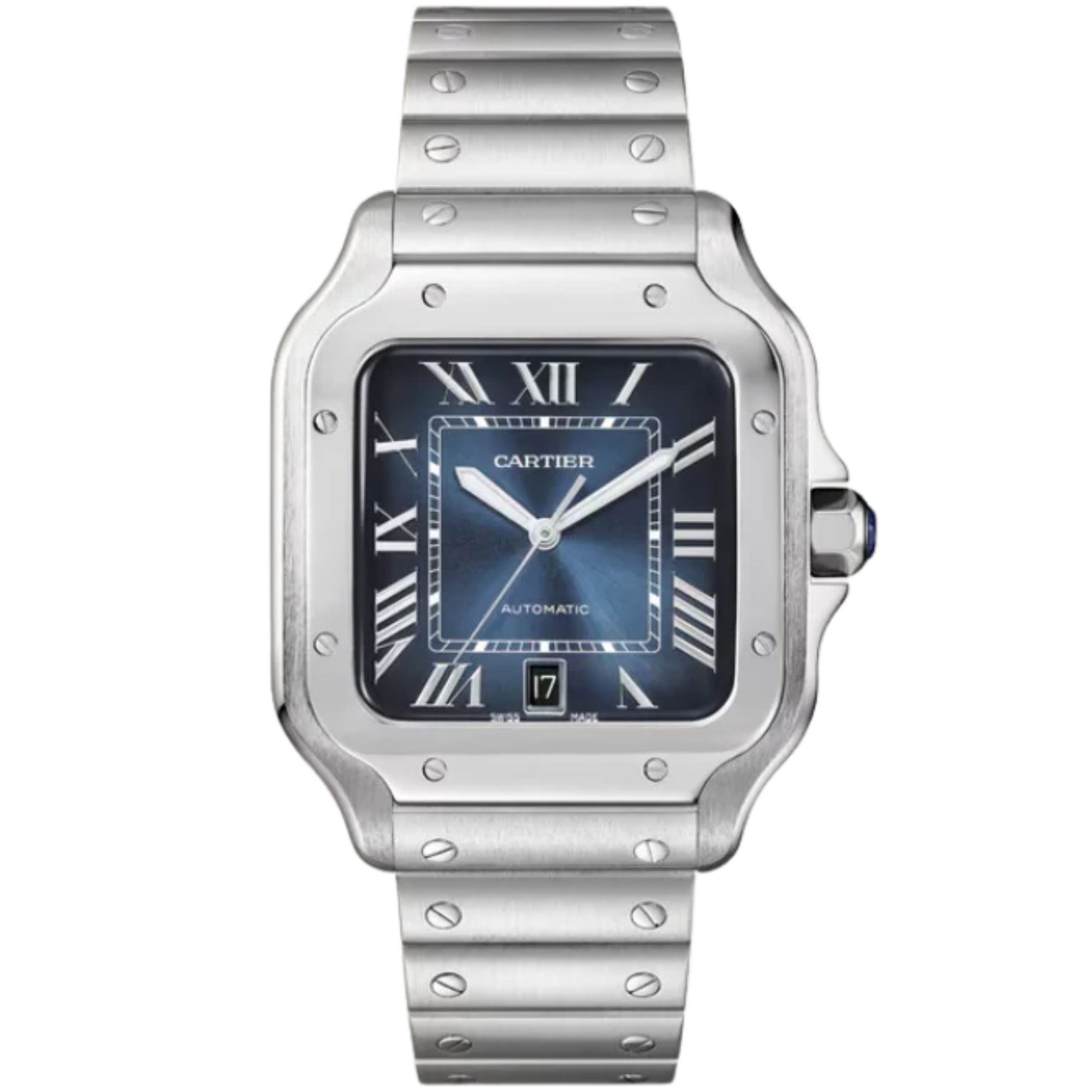 SANTOS 40 MM DE CARTIER BLUE STAINLESS STEEL - Cartier