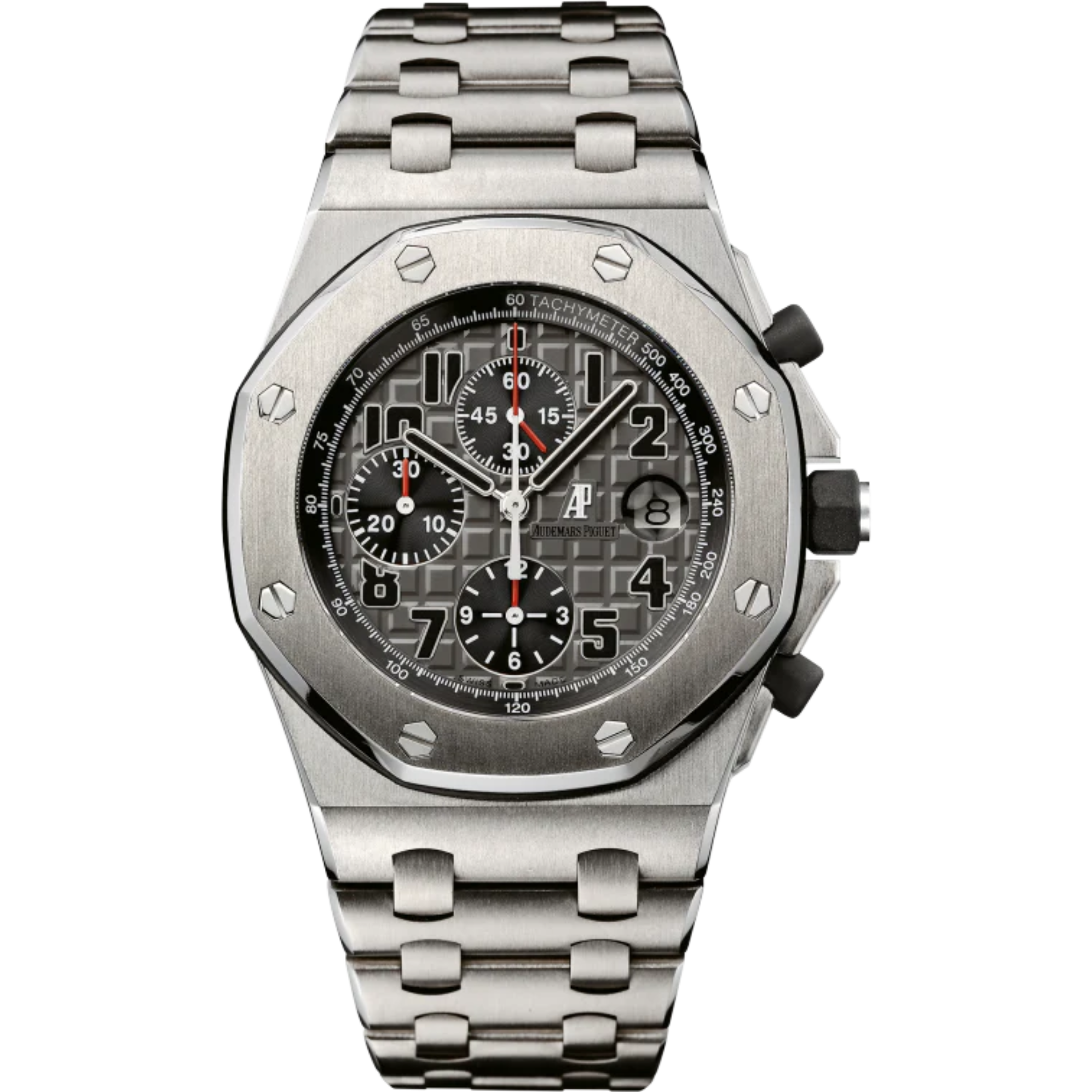 Royal Oak Offshore Chronograph 42MM Titanium Bracelet Slate Grey Dial With Méga Tapisserie Pattern Titanium Case - Audemars Piguet