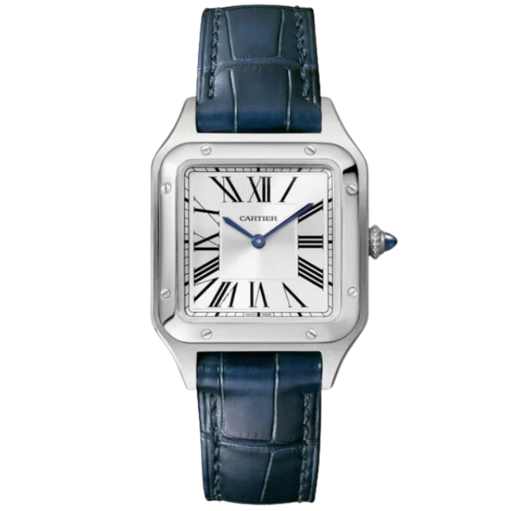 SANTOS 38 MM DUMONT SILVER STAINLESS STEEL - Cartier