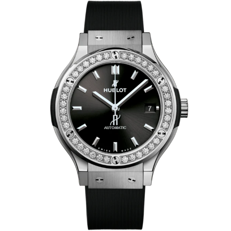 CLASSIC FUSION 3-HANDS 38MM TITANIUM DIAMONDS - Hublot