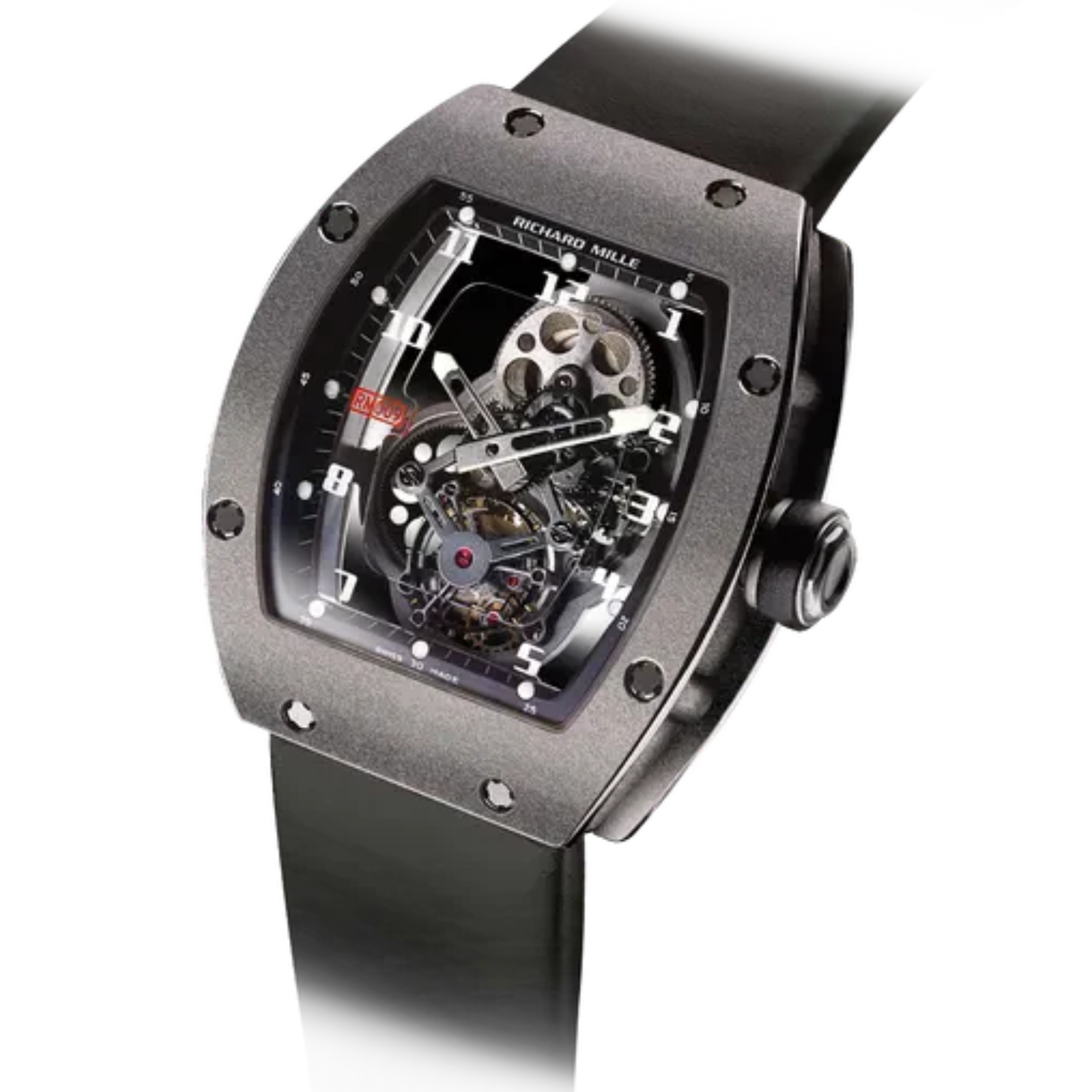 RM 009 Tourbillon Felipe Massa Black Rubber Strap Stainless Steel Case - Richard Mille