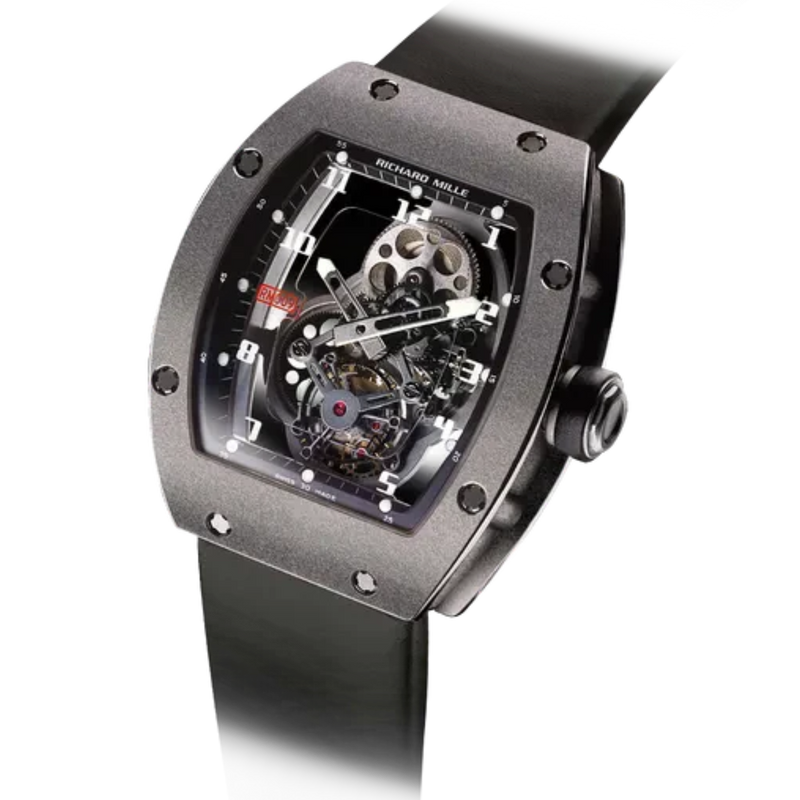 RM 009 Tourbillon Felipe Massa Black Rubber Strap Stainless Steel Case - Richard Mille