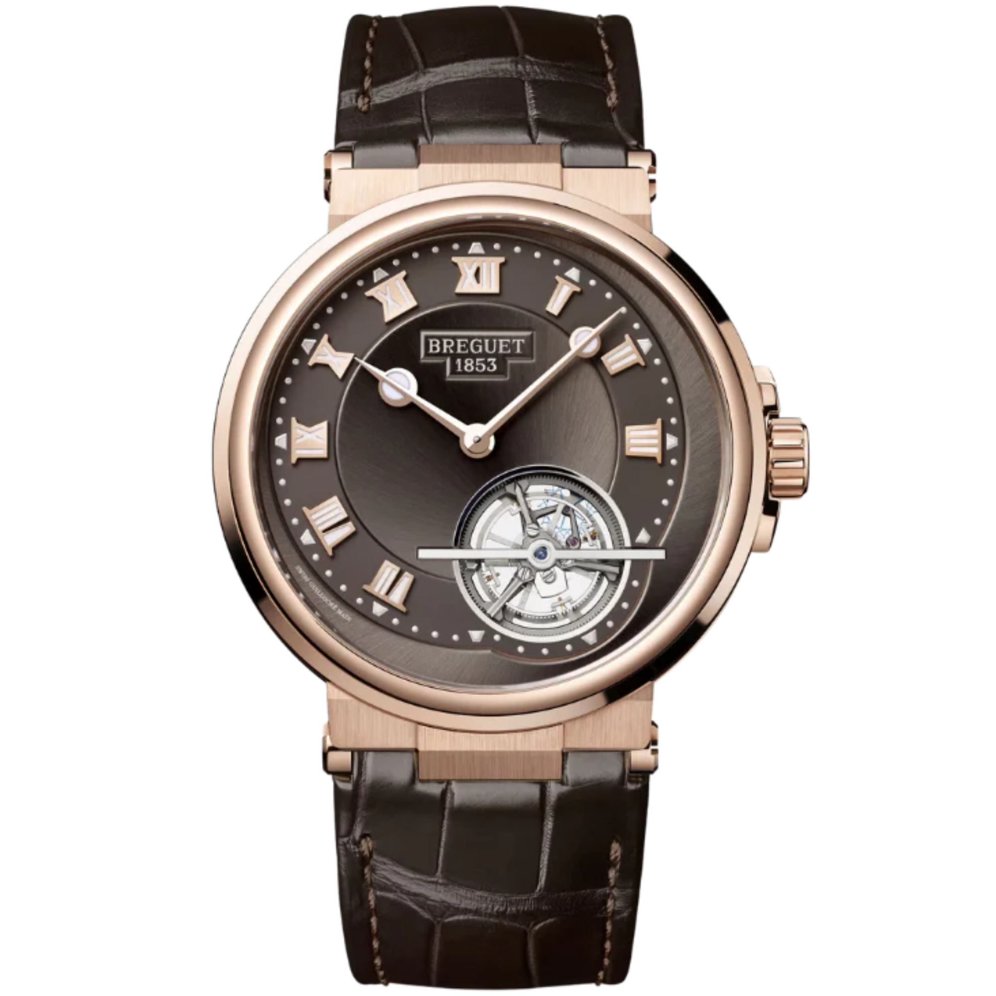 MARINE TOURBILLON 5577 42 MM ROSE GOLD WITH SUNBURST SLATE GREY DIAL - Breguet