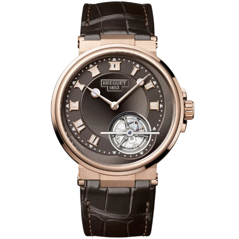 MARINE TOURBILLON 5577 42 MM ROSE GOLD WITH SUNBURST SLATE GREY DIAL - Breguet
