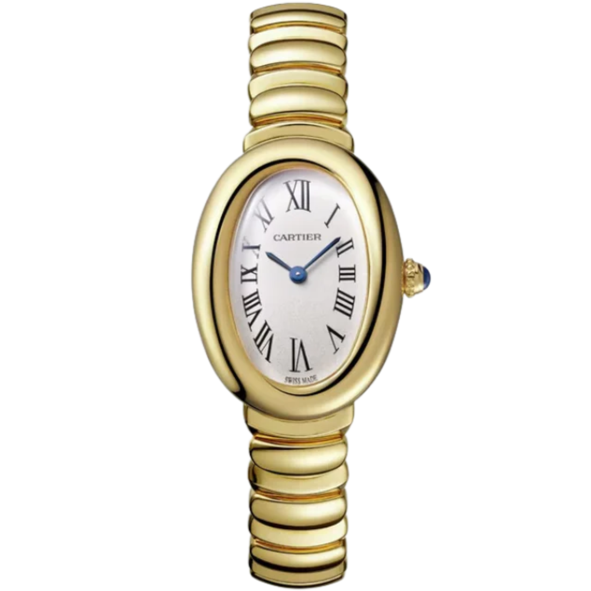 BAIGNOIRE DE CARTIER 31 MM 18K YELLOW GOLD WITH SILVER DIAL - Cartier