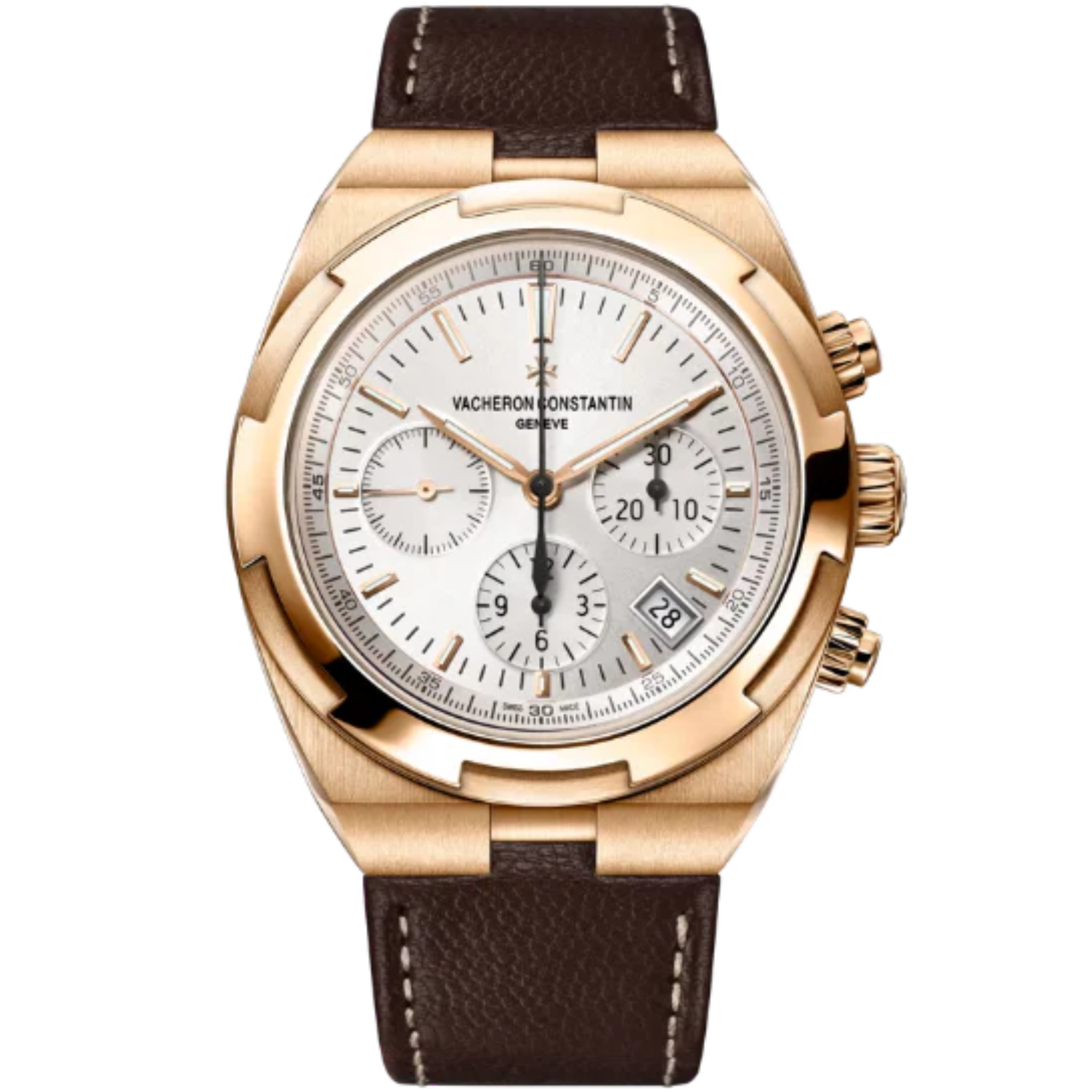 OVERSEAS CHRONOGRAPH 42 MM 18K PINK GOLD WITH WHITE BRASS DIAL - Vacheron Constantin