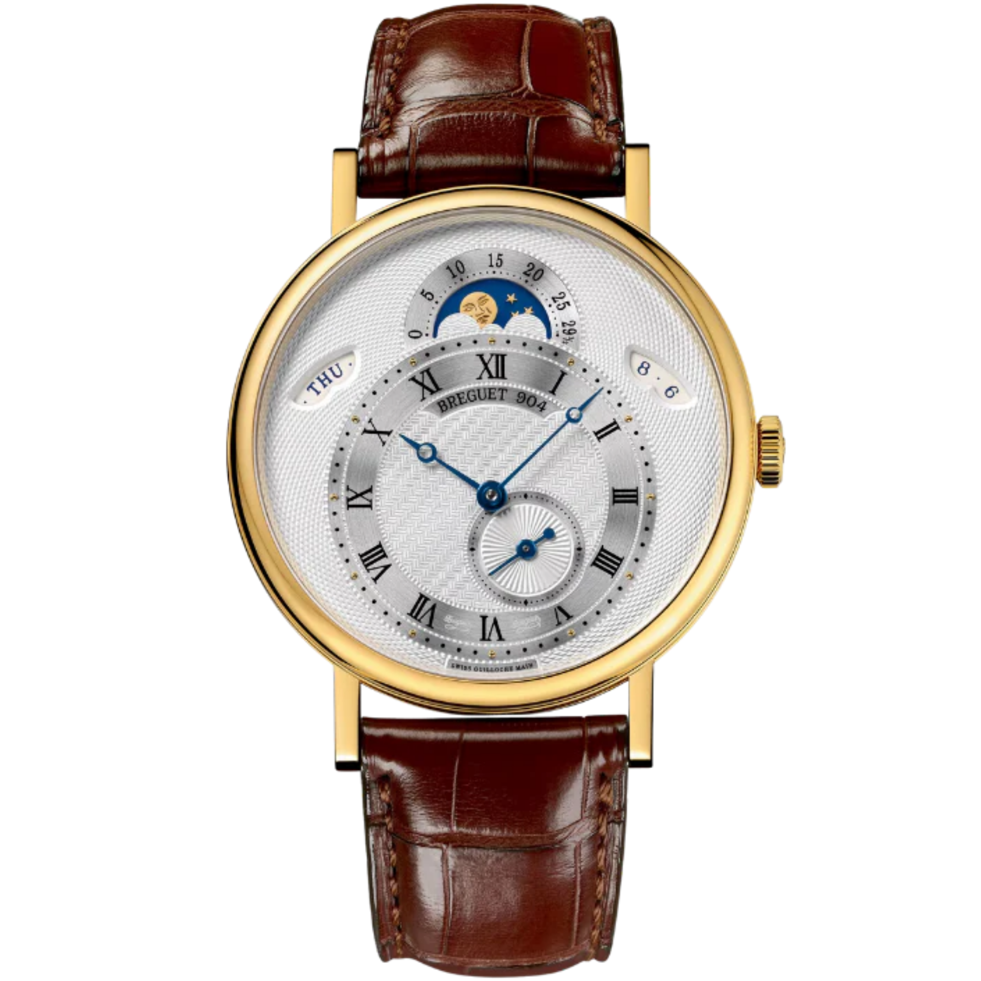 CLASSIQUE CALENDRIER 7337 39 MM YELLOW GOLD WITH SILVER DIAL - Breguet