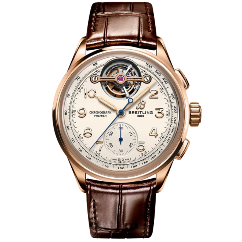 PREMIER B21 CHRONOGRAPH TOURBILLON LEON BREITLING 42 MM 18K ROSE GOLD WITH CREAM DIAL - Breitling