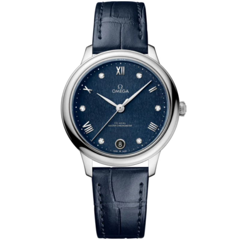 DE VILLE PRESTIGE 34 MM STAINLESS STEEL WITH BLUE DIAL - Omega