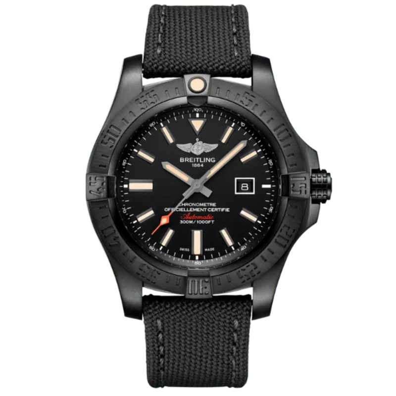 AVENGER BLACKBIRD 48 MM DLC-COATED TITANIUM WITH  BLACK DIAL - Breitling