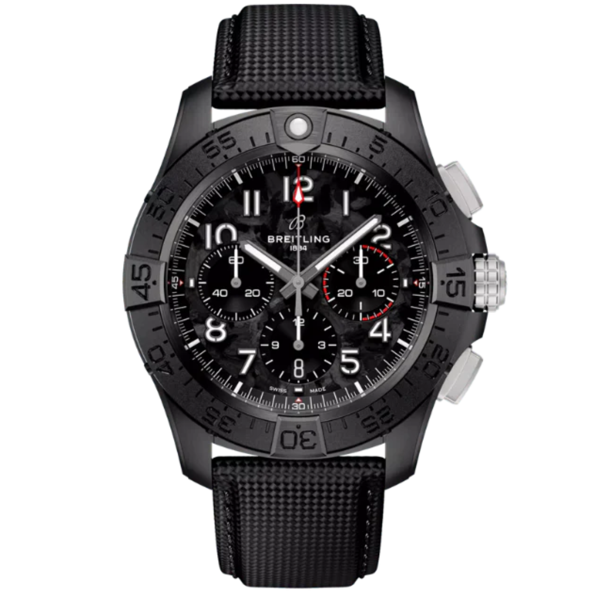 AVENGER B01 CHRONOGRAPH NIGHT MISSION 44 MM CERAMIC WITH CARBON BLACK DIAL - Breitling