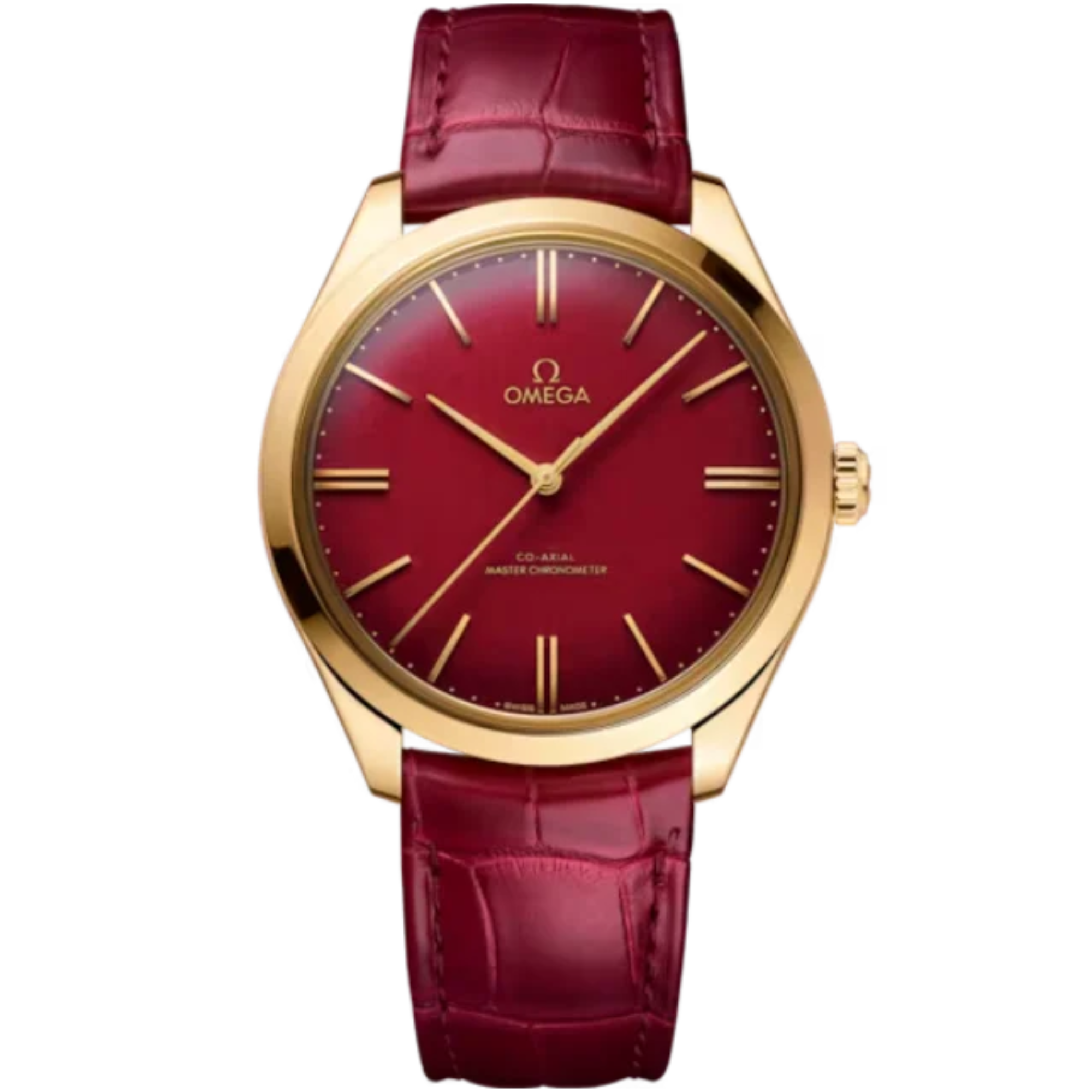 DE VILLE TRÉSOR 125TH ANNIVERSARY EDITION 40 MM YELLOW GOLD WITH RED DIAL - Omega