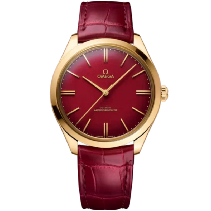 DE VILLE TRÉSOR 125TH ANNIVERSARY EDITION 40 MM YELLOW GOLD WITH RED DIAL - Omega