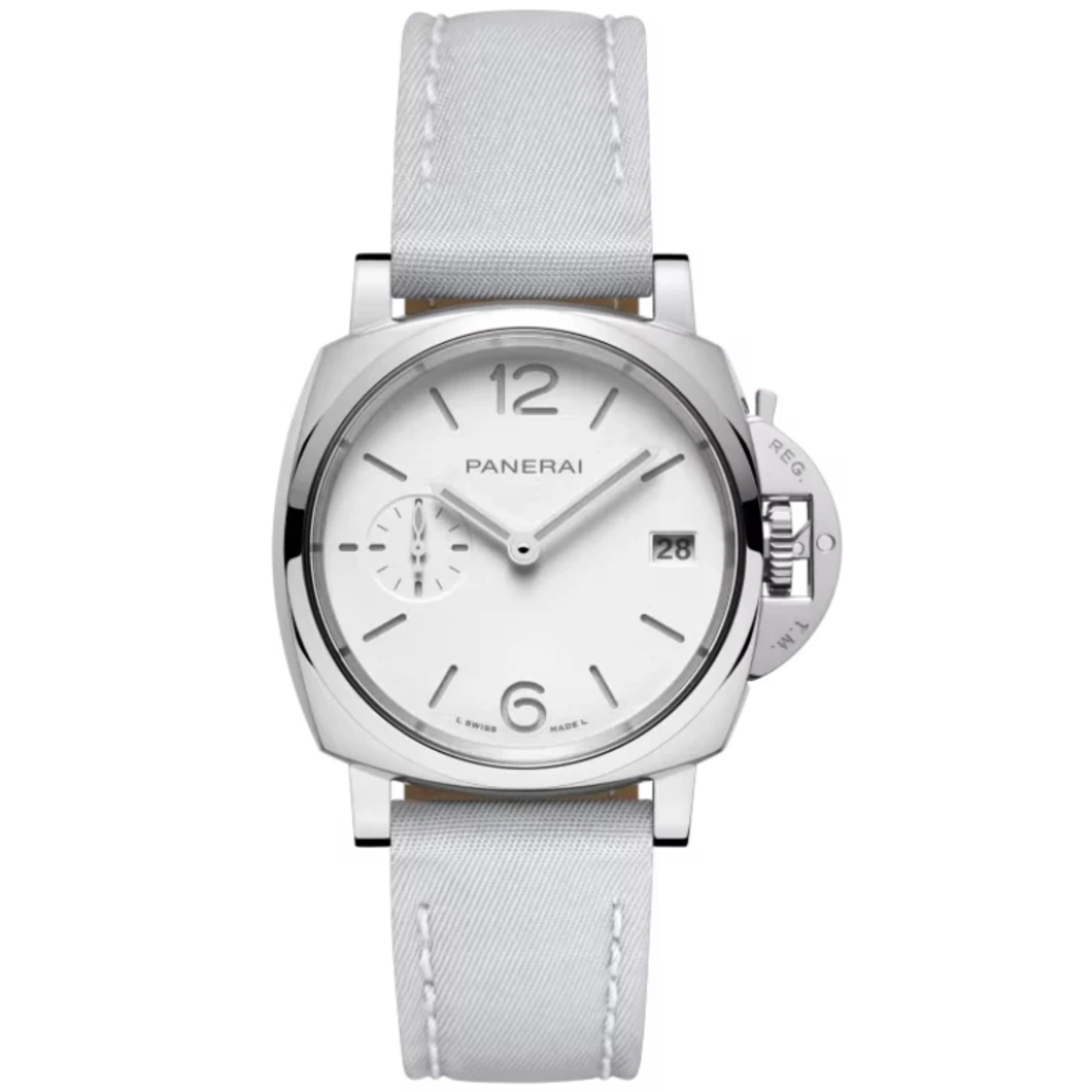 LUMINOR DUE PRADA RE-NYLON PAM01426 38 MM STAINLESS STEEL WITH WHITE DIAL - Panerai