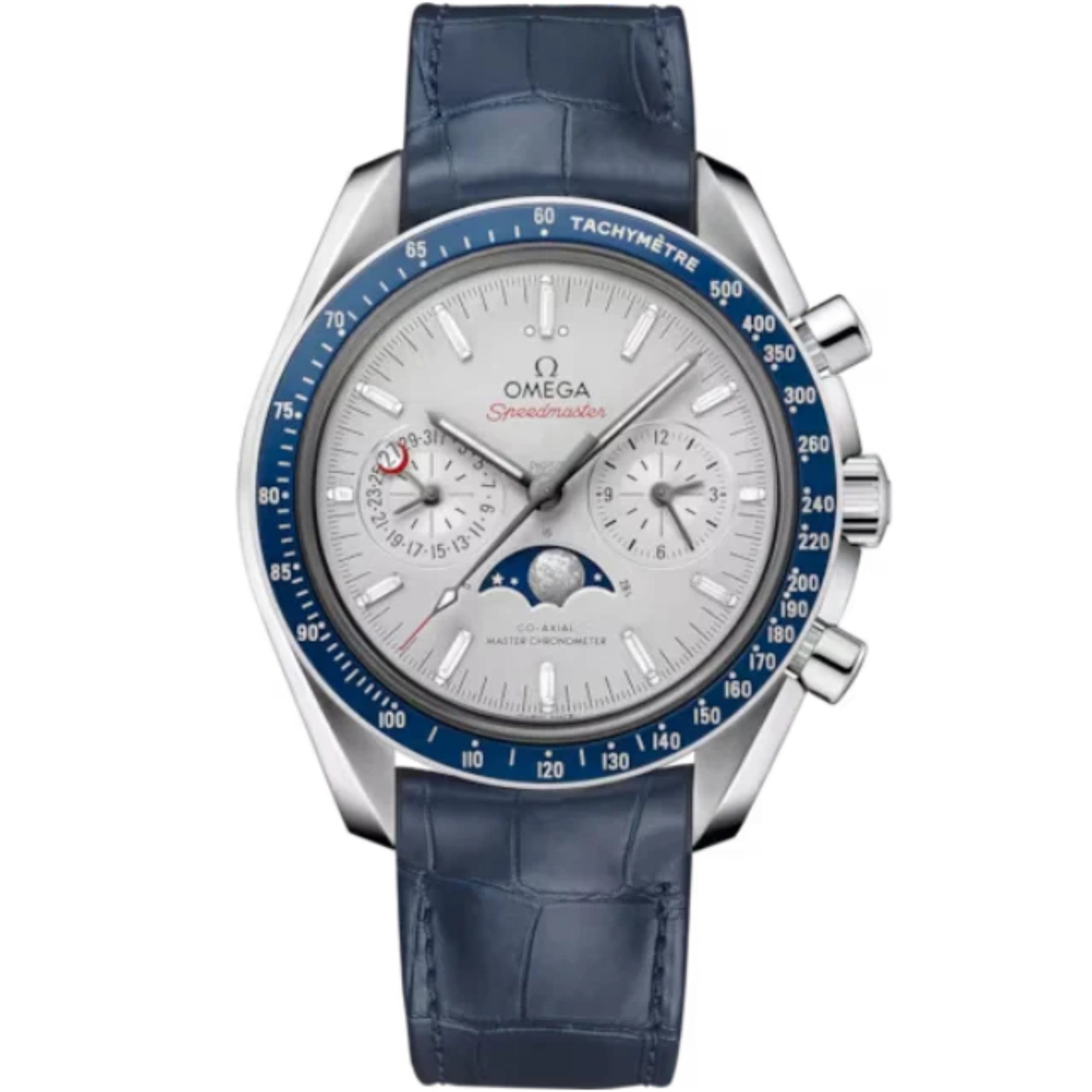 SPEEDMASTER MOONPHASE 44 MM PLATINUM WITH GREY DIAL - Omega