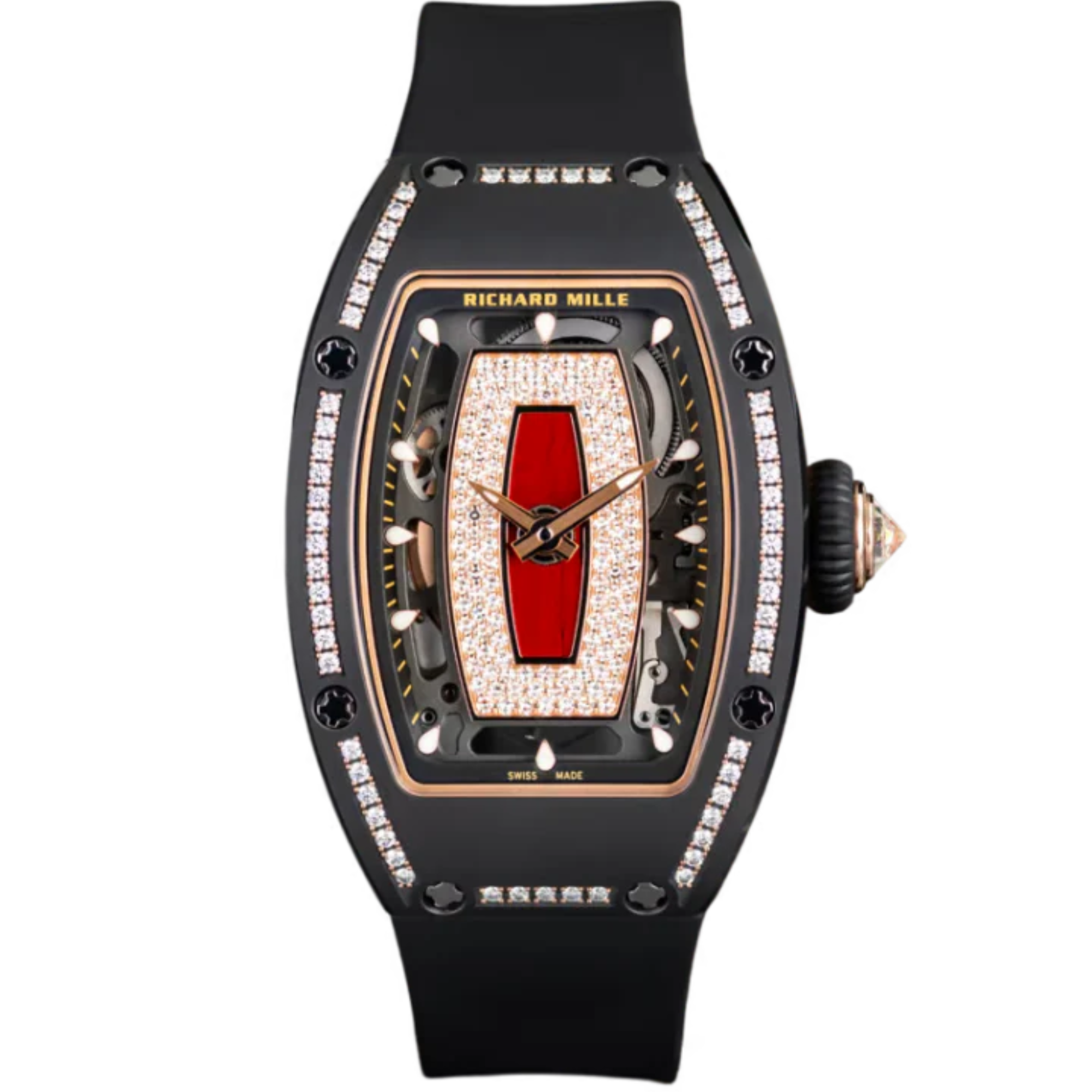 RM07 Black Ceramic Jasper Single Row Diamonds - Richard Mille