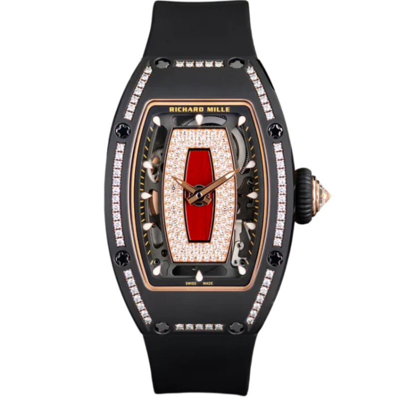 RM07 Black Ceramic Jasper Single Row Diamonds - Richard Mille