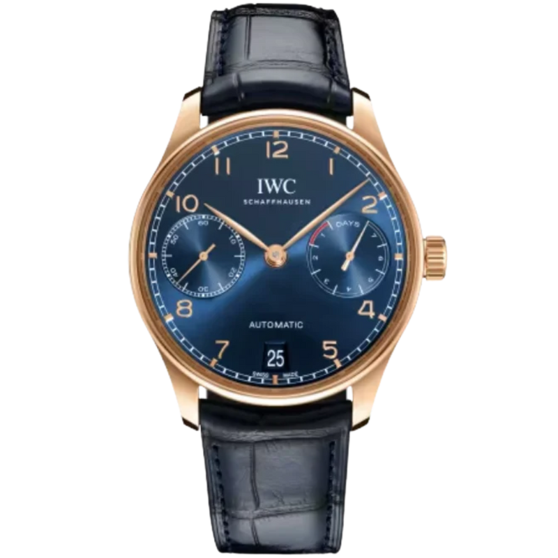 PORTUGIESER AUTOMATIC BOUTIQUE EDITION 42 MM GOLD WITH BLUE DIAL - IWC
