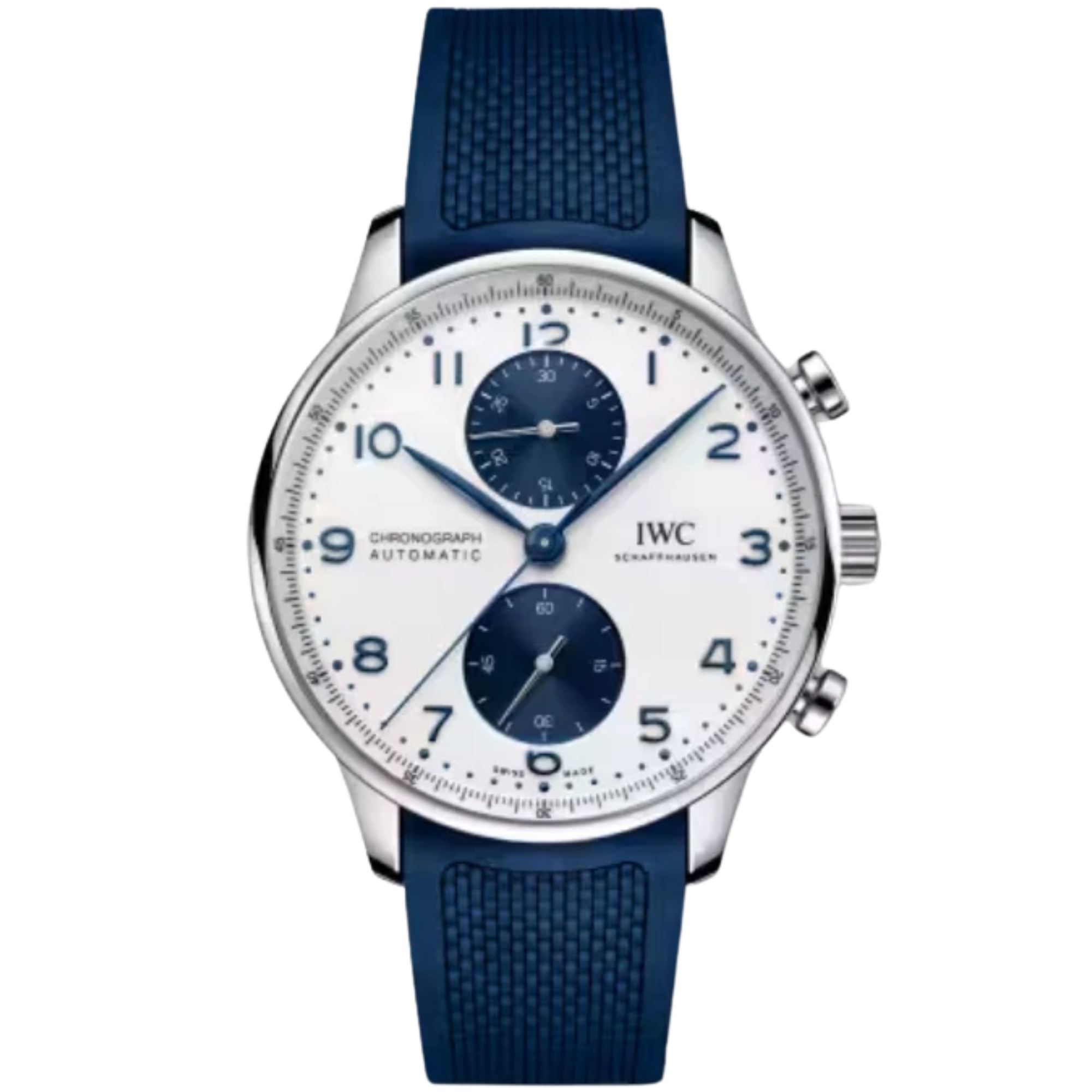 PORTUGIESER CHRONOGRAPH 41 MM STAINLESS STEEL WITH WHITE DIAL - IWC