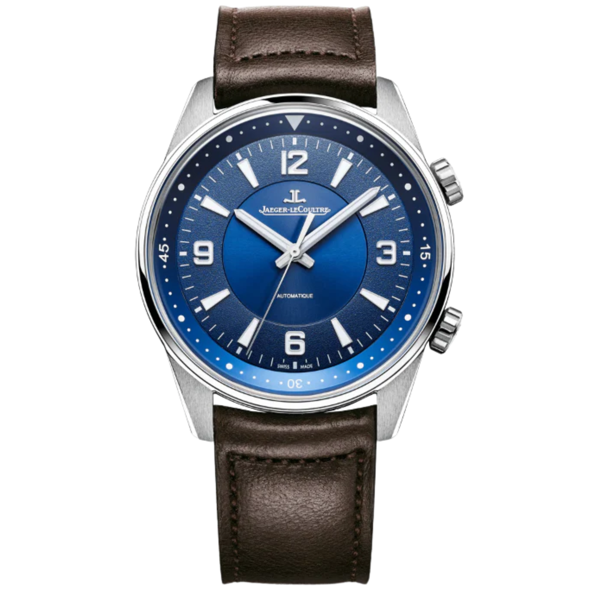 POLARIS AUTOMATIC 41 MM STAINLESS STEEL WITH BLUE SUNBURST GRAINED DIAL - Jaeger-LeCoultre