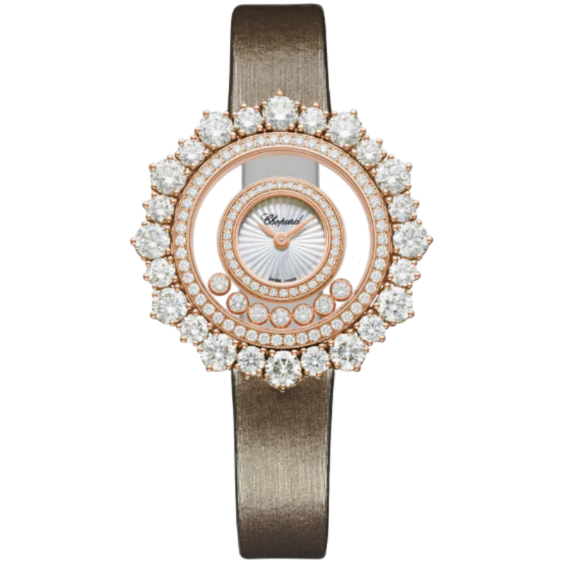 HAPPY DIAMONDS JOAILLERIE 36 MM ETHICAL ROSE GOLD WITH MOTHER OF PEARL DIAL - Chopard