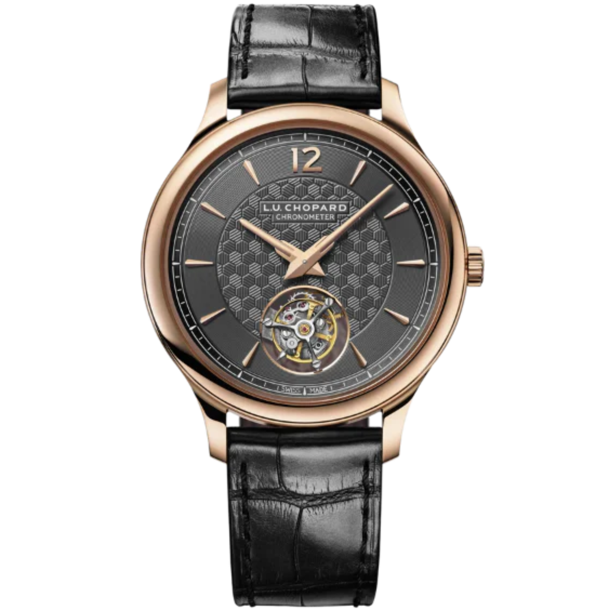 L.U.C FLYING T TWIN LIMITED EDITION 40 MM CERTIFIED FAIRMINED ETHICAL ROSE GOLD WITH RHUTHENIUM GREY DIAL - Chopard
