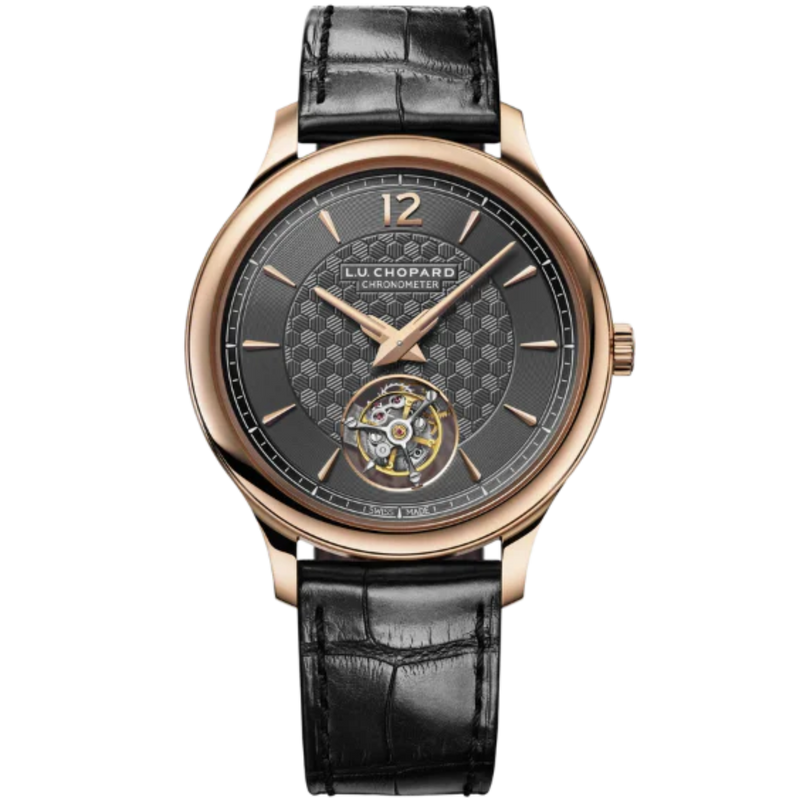 L.U.C FLYING T TWIN LIMITED EDITION 40 MM CERTIFIED FAIRMINED ETHICAL ROSE GOLD WITH RHUTHENIUM GREY DIAL - Chopard