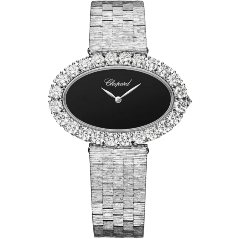 L'HEURE DU DIAMANT VINTAGE 26 MM ETHICAL WHITE GOLD WITH BLACK DIAL - Chopard