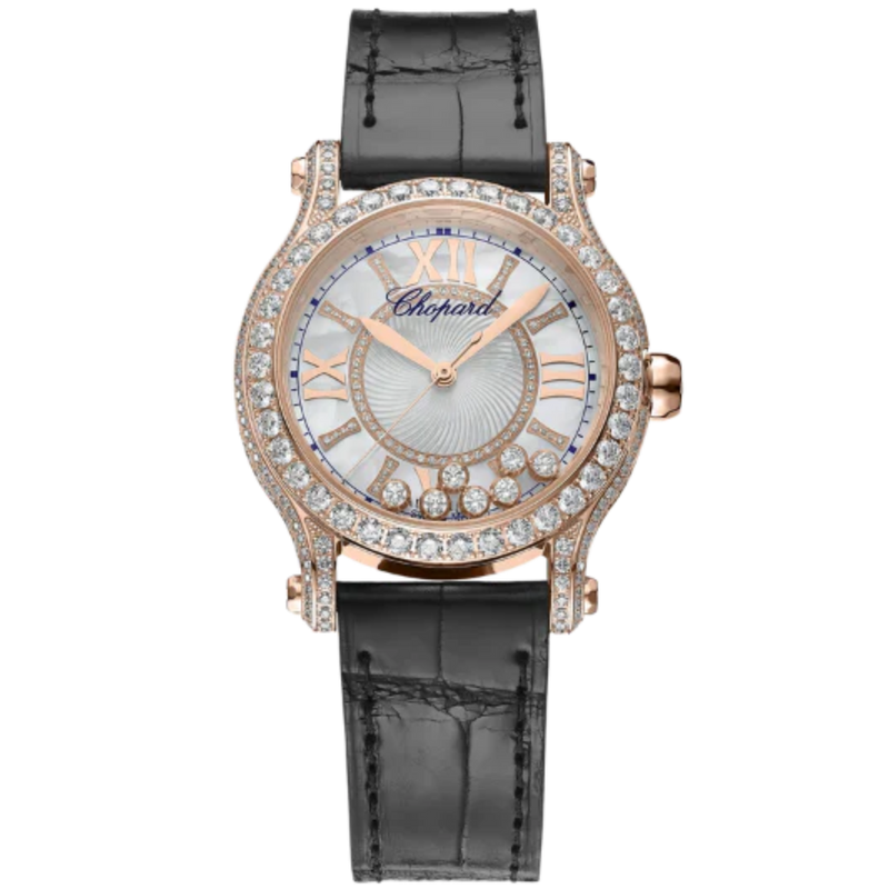 HAPPY SPORT 36 MM ETHICAL ROSE GOLD WITH MOTHER OF PEARL DIAL - Chopard