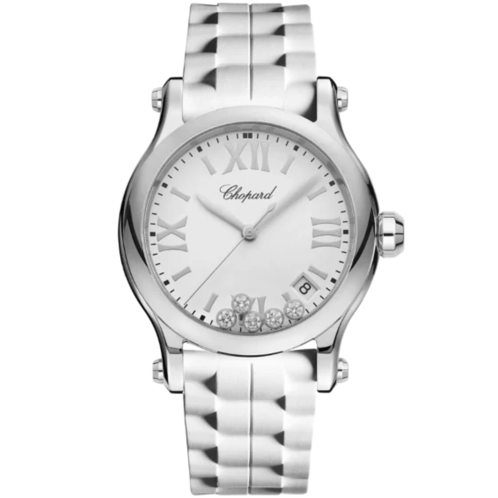 HAPPY SPORT 36 MM LUCENT STEEL™ WITH WHITE DIAL - Chopard