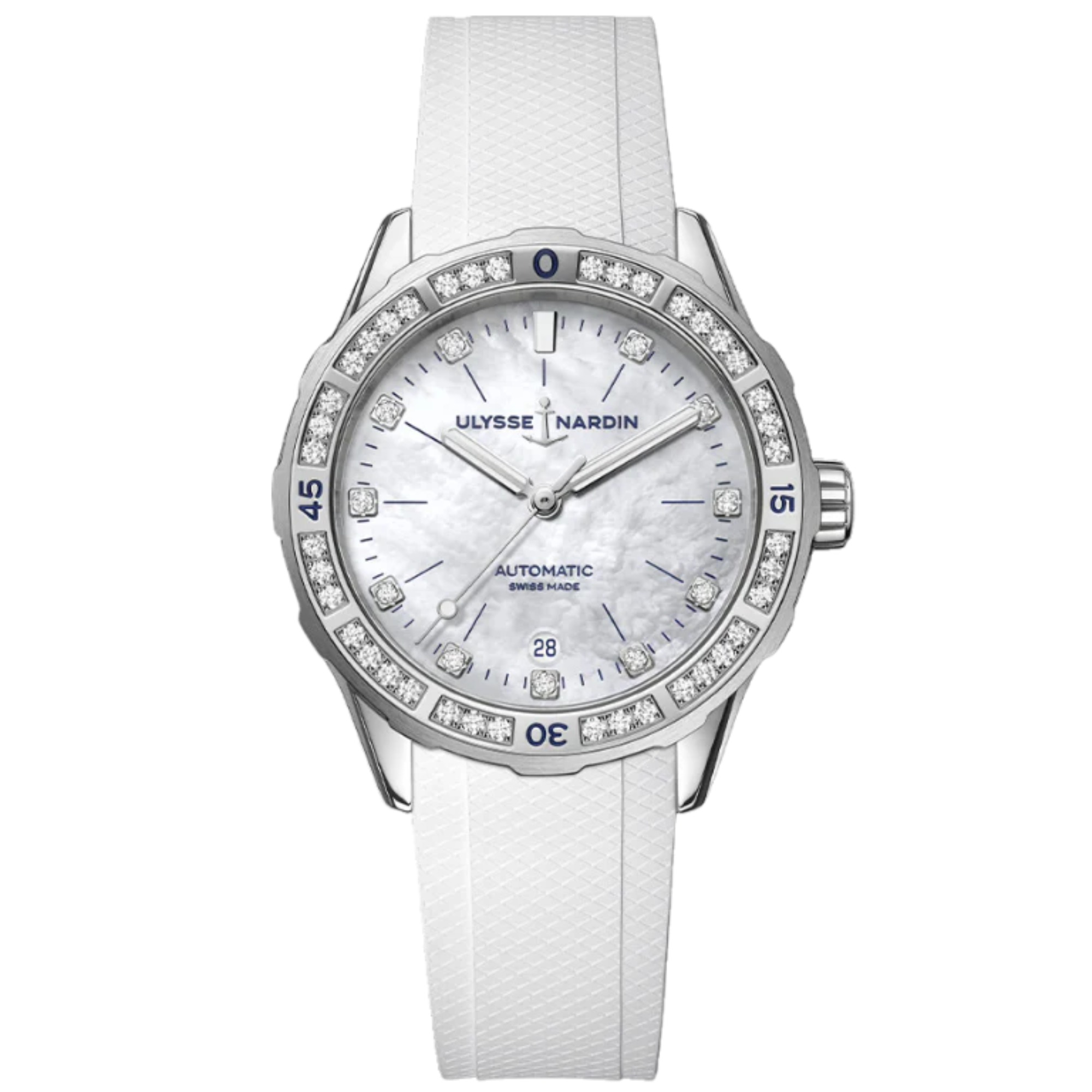 DIVER 39 MM STAINLESS STEEL WITH MOTHER OF PEARL DIAL - Ulysse Nardin