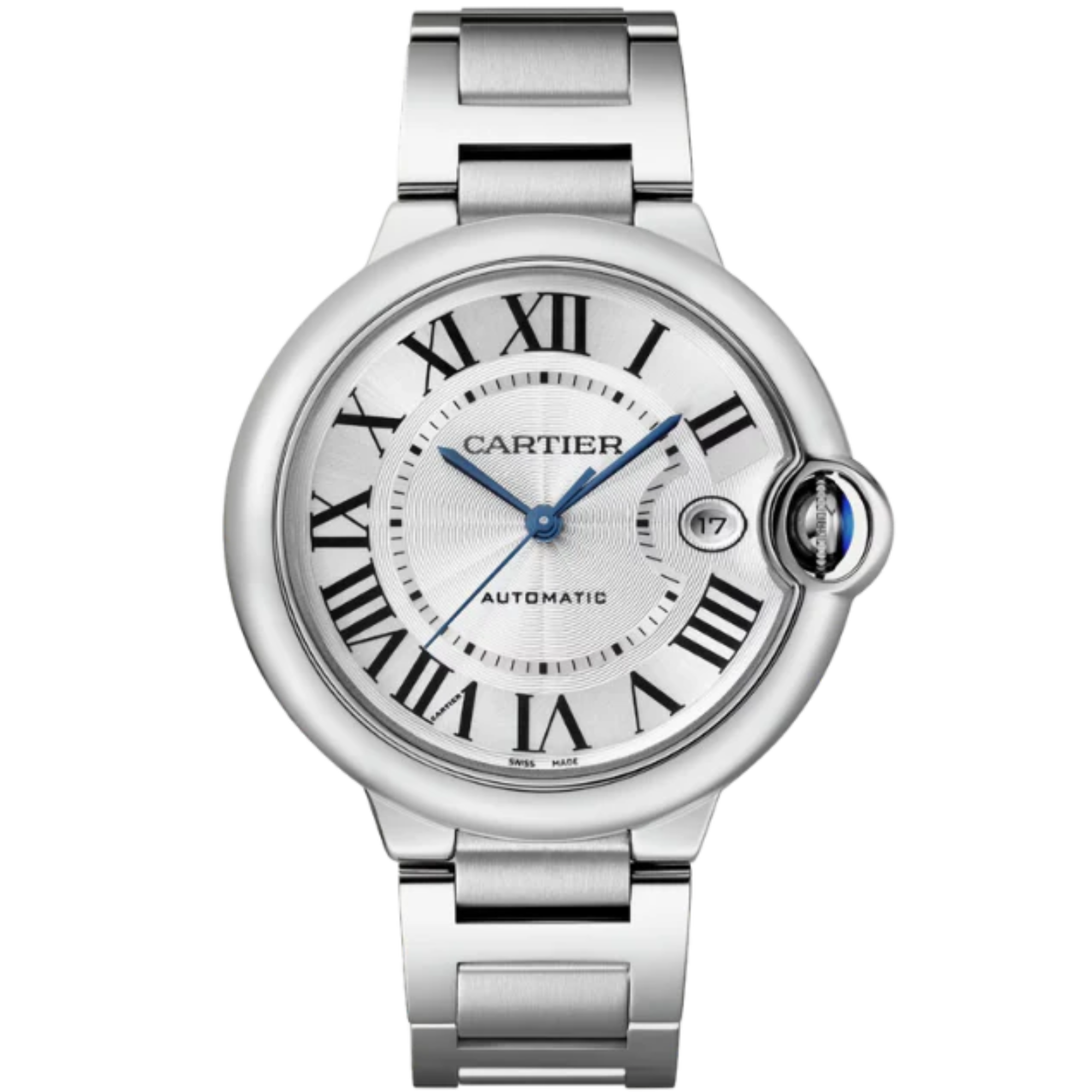 BALLON BLEU DE CARTIER 40 MM STAINLESS STEEL WITH SILVER GUILLOCHE DIAL - Cartier