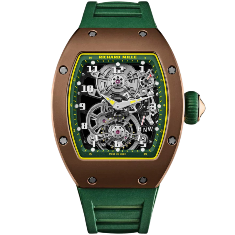 RM 17-01 Tourbillon Brown Cermet Rubber Strap Skeleton Dial Warm-Toned Brown Cermet Case and Bezel - Richard Mille