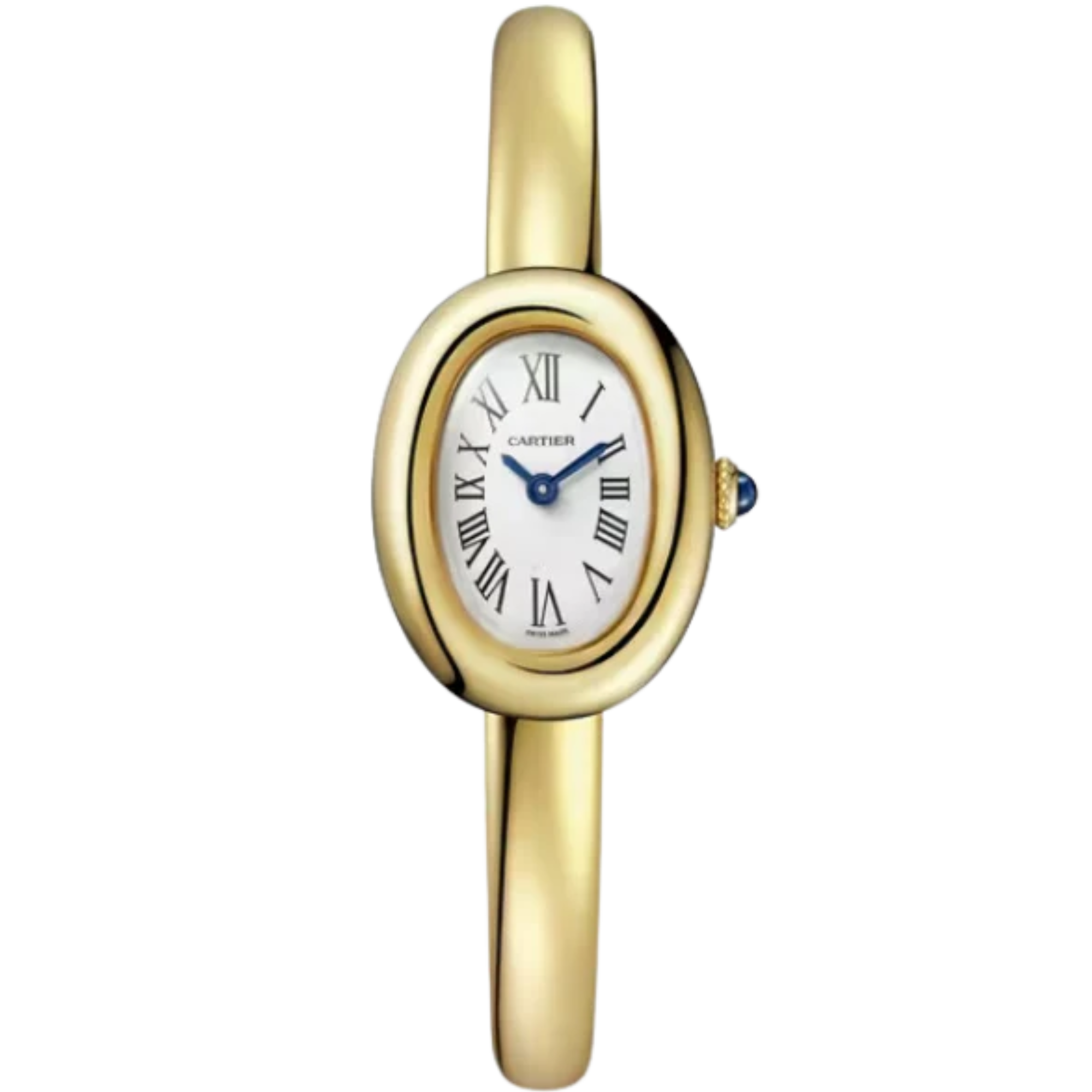 BAIGNOIRE DE CARTIER 25 MM  18K YELLOW GOLD WITH SILVER DIAL SIZE 15 - Cartier