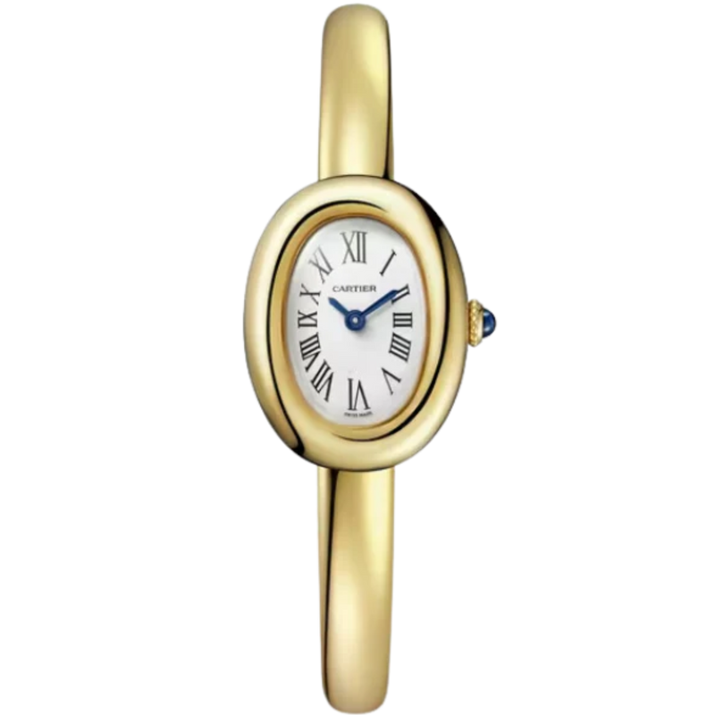 BAIGNOIRE DE CARTIER 25 MM  18K YELLOW GOLD WITH SILVER DIAL SIZE 15 - Cartier