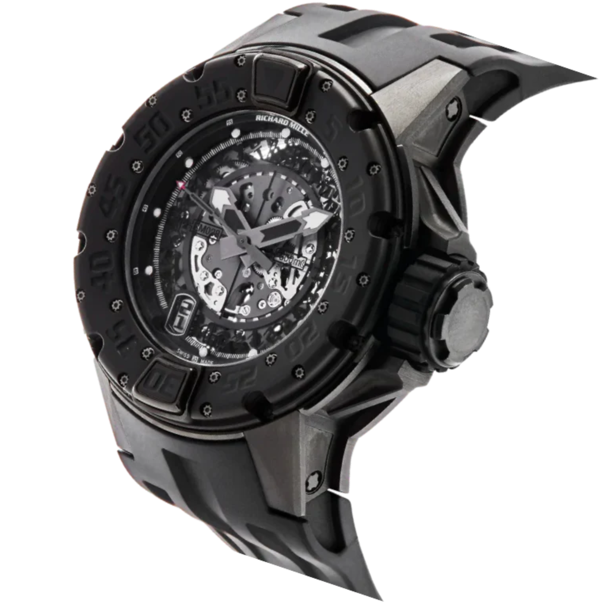 RM 028 Boutique Special Automatic Black Rubber Strap Titanium Case - Richard Mille