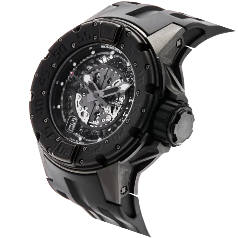 RM 028 Boutique Special Automatic Black Rubber Strap Titanium Case - Richard Mille