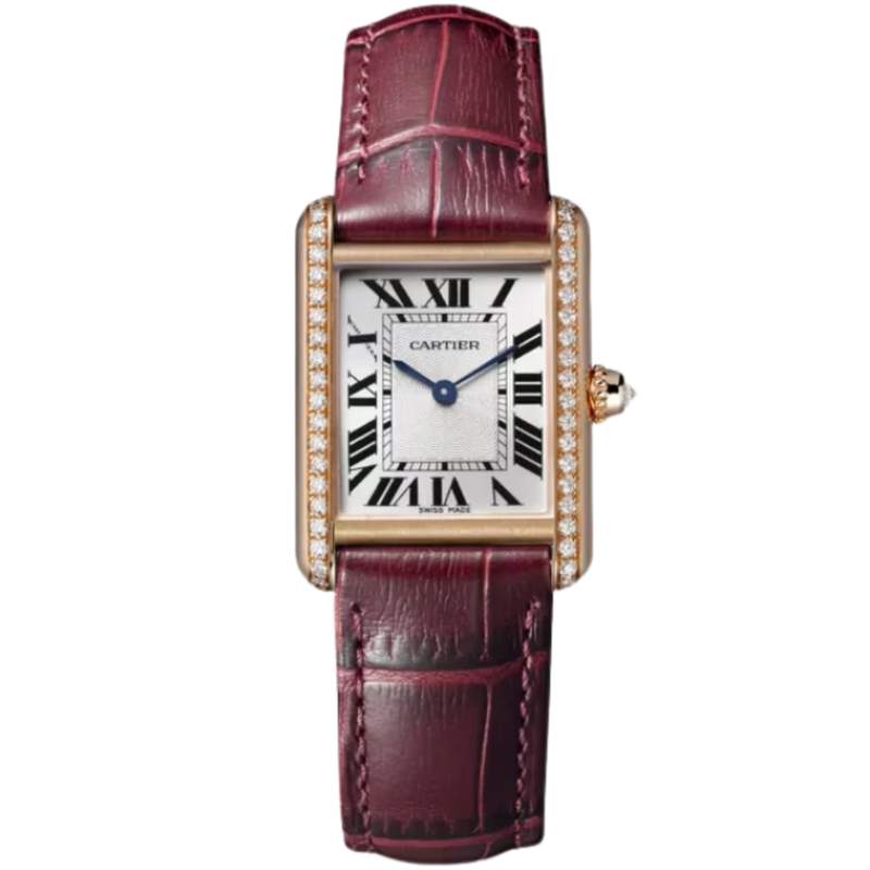 TANK 30 mm LOUIS CARTIER WATCH SILVER 18K ROSE GOLD - Cartier