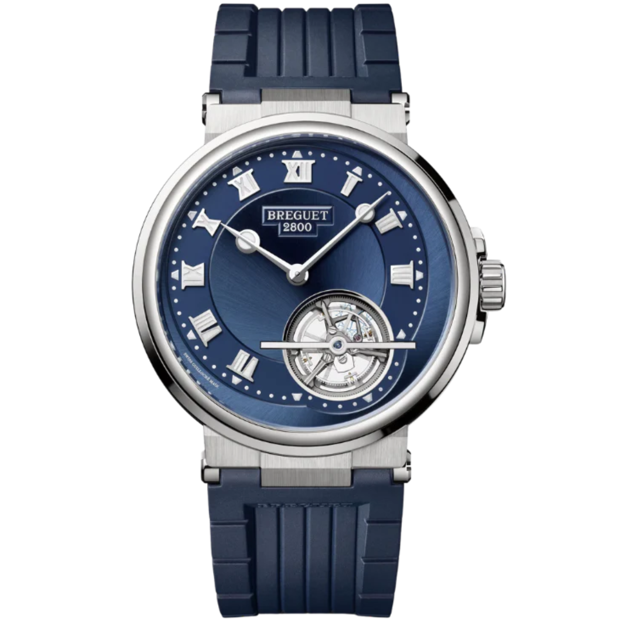 MARINE TOURBILLON 5577 42 MM PLATINUM WITH SUNBURST BLUE DIAL - Breguet