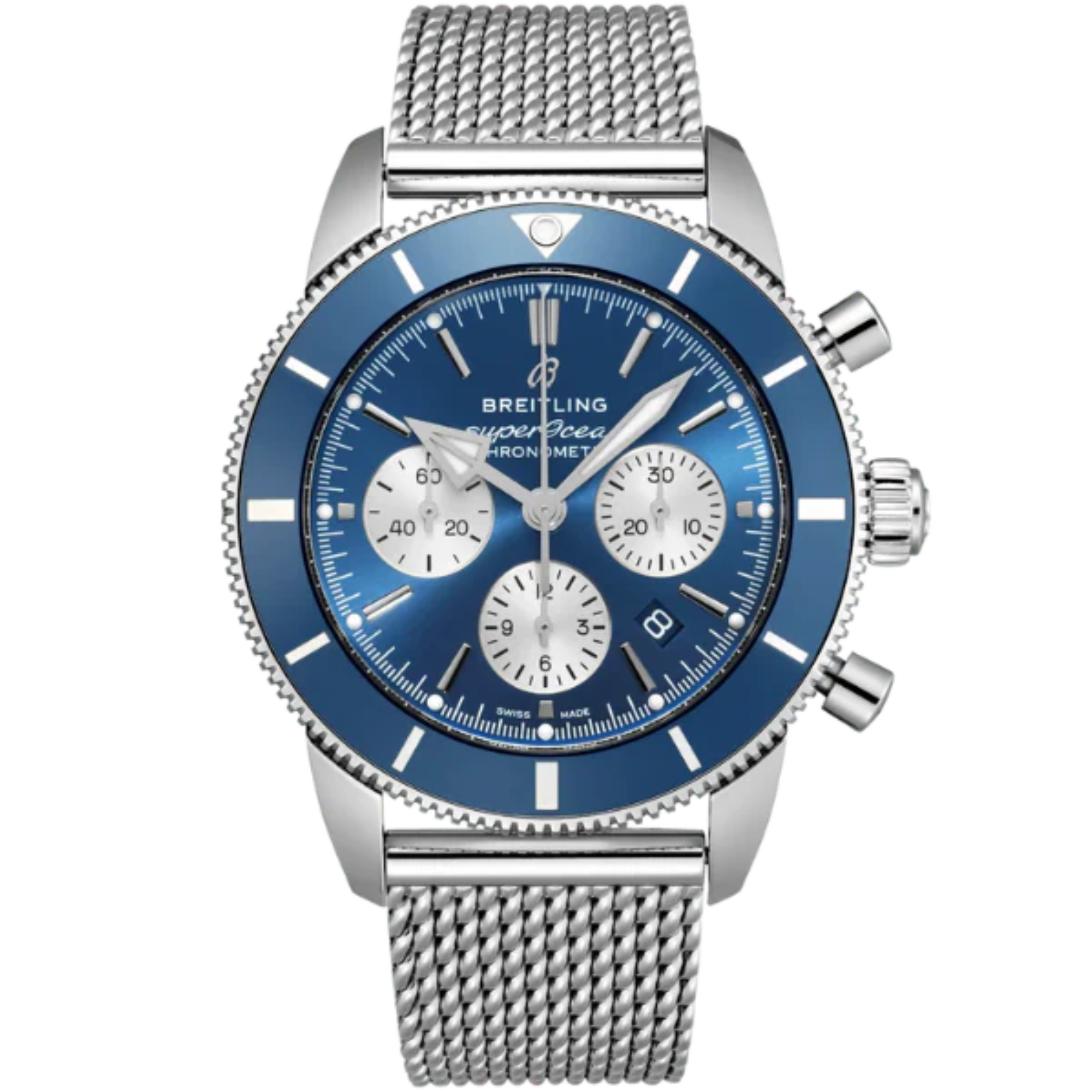 SUPEROCEAN HERITAGE B01 CHRONOGRAPH 44 MM STAINLESS STEEL WITH BLUE DIAL - Breitling